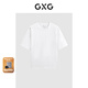 GXG男裝 白色多功能基礎短袖T恤體恤衫打底衫 夏季新品 白色重磅280G L