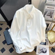 才俏男士襯衫春秋2026套頭襯衫男生日系復古休閑簡(jiǎn)約內搭純色長(cháng)袖襯衣 白色: 常規 L 【110-125斤】