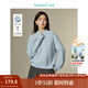 茵曼（INMAN）軟糯半高領(lǐng)珠片毛衣2025春秋季女裝新款燈籠袖套頭寬松針織衫上 彩藍色 M