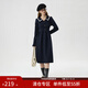 范思藍恩學(xué)院風(fēng)海軍領(lǐng)針織連衣裙女冬季2024新款內搭中長(cháng)款裙子 藏青 S