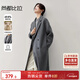 尚都比拉厚款保暖羊毛雙面呢大衣女冬季高級感雙排扣通勤中長(cháng)款呢子外套