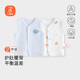 貝瑞加（Babyprints）嬰兒馬甲2件裝男女寶寶純棉背心護肚暖背上衣秋冬百搭坎肩 藍80