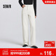 森馬（Semir）森柔|牛仔褲女春季做舊淺色長(cháng)褲女生顯瘦時(shí)尚直筒褲103125124013A