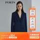 PORTS寶姿 商場(chǎng)同款新品女裝氣質(zhì)絲巾裝飾西裝外套LL8J006NWB011 丈青 S (4)