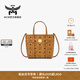 MCM官旗TONI迷你菜籃子手提包托特包通勤包斜挎女包 干邑色 迷你