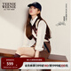 Teenie Weenie【趙露思同款】小熊女裝2025早秋新款菱形格針織背心 棕色 S