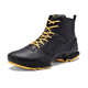 愛(ài)步丁撤柜男鞋牛皮戶(hù)外登山鞋休閑高幫鞋緩震運動(dòng)鞋健步鞋跑步鞋800344 黑色男款 43