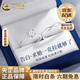 中國黃金（CHINA GOLD）六爪鑲戒指托帕寶石足銀戒指女高級情人節生日禮物馬年本命年禮物 925銀一克拉情侶戒指-對戒【品牌禮盒】