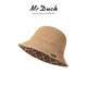 Mr DUCK高檔燈芯絨漁夫帽 秋冬季保暖男女純棉帽子休閑逛街雙面戴釣魚(yú)帽  淺巖棕（雙面戴）-MW466153 M （55-57cm）