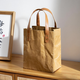 圓本簡(jiǎn)約復古牛皮紙手提袋禮品包裝袋購物袋文件禮品袋紙袋便當飯盒袋 牛皮紙原色