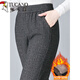 啄木鳥(niǎo)中老年女褲小個(gè)子媽媽褲子春秋冬季加絨加厚保暖高腰女士直筒長(cháng)褲 灰色2681加絨加厚 3XL 建議125-135斤