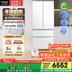 松下（Panasonic）【年度機皇】白月光2.0 515L法式多門(mén)冰箱家用超薄零嵌入式自動(dòng)制冰一級能效NR-ED52APB-W國家補貼