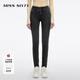 MISS SIXTY2025冬季新款含羊絨牛仔褲女雙扣腰顯瘦修身小腳鉛筆褲 黑灰 26