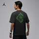 耐克喬丹東契奇男子純棉T恤春季新款柔軟JORDAN IM2171 060煤黑/呼嘯綠 XL