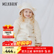 Milkbarn兒童羊羔絨上衣寶寶秋冬棉服男女童連帽夾棉保暖外套 巧克力白 110 cm