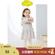 moimoln韓國小云朵童裝春秋季新款女童連衣裙 女孩時(shí)尚洋氣翻領(lǐng)公主裙子 120 cm