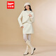IEF/愛(ài)依服一整套穿搭2025秋冬新款中式設計感通勤氣質(zhì)上下套短裙 杏 M