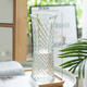 花翁水培綠植室內水養花卉盆栽六角玻璃花瓶【斜紋款】高25CM源頭直發(fā)