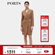 PORTS寶姿女裝秋季新款修身通勤雙排扣連衣裙ALD9D028NWF114 駝色 M (6)
