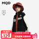 馬騎頓（MQD）MQD童裝男童外套春秋季蓄暖搖粒絨學(xué)院風(fēng)立領(lǐng)開(kāi)衫兒童上衣 黑色 140