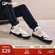 斐樂(lè )（FILA）FUSION斐樂(lè )潮牌BANK DX女鞋場(chǎng)下滑板鞋新款時(shí)尚厚底鞋 古白色/黑-AB 39