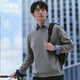 十如仕圓領(lǐng)衛衣男秋季簡(jiǎn)約時(shí)尚純色百搭休閑長(cháng)袖外套上衣LS04-02-03 無(wú)口袋款-灰色 M