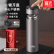 富光316L不銹鋼保溫杯一鍵開(kāi)蓋水杯大容量車(chē)載商務(wù)茶水隔離泡茶杯 灰色500ml(316L不銹鋼+禮盒)