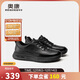 奧康（Aokang）2025秋季新款休閑皮鞋輕便運動(dòng)鞋時(shí)尚系帶百搭鞋子黑色41碼