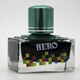英雄（HERO）鋼筆/簽字筆鋼筆墨水 非碳素染料型彩色墨水系列 7107彩墨深綠色