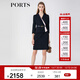 PORTS寶姿女裝新款時(shí)尚氣質(zhì)七分袖連衣裙ALM8D600JWP052 黑色-2 M (6)