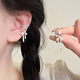 沄汧耳夾無(wú)耳洞耳釘耳環(huán)耳飾生日禮物女輕奢小眾2025新款耳墜首飾飾品 蝴蝶結耳骨夾一對