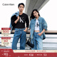Calvin KleinJeans25秋季新款男女情侶休閑ck字母印花打底衫圓領(lǐng)長(cháng)袖T恤上衣 UB1-太空黑 L