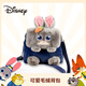 迪士尼（Disney）瘋狂動(dòng)物城可愛(ài)卡通朱迪尼克大容量雙肩包斜挎包毛絨翻蓋單肩包 朱迪-斜挎包【可雙肩】
