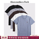 Abercrombie & Fitch【重磅短T】小麋鹿圖案男裝25夏季5件組合套裝短袖T恤124-5045 灰色多色 L (180/108A)