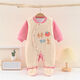 NAOISKEY?腦斯基新生嬰兒a類(lèi)衣服秋冬季寶寶外出棉服幼兒冬裝加棉包腳連體衣 保暖加厚粉色 36cm 59碼：0-3個(gè)月寶寶