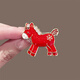 BJYL紅色小馬胸針高級感輕奢精致可愛(ài)胸花小眾本命年秋冬大衣毛衣配飾 紅色小馬胸針