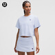 lululemon丨Cotton Jersey 女士棉質(zhì)平紋針織短袖 T 恤 LW3JUUS 粉筆藍 XS