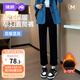 婧麒（JOYNCLEON）孕婦直筒牛仔褲冬款加絨外穿煙管褲打底九分褲黑色L Jyk32632