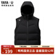 鴨鴨（YAYA）羽絨馬甲男士外穿秋冬季新款時(shí)尚連帽坎肩背心馬夾加厚羽絨服外套 黑色 L (175)