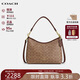 蔻馳（COACH）【品牌直供】女包LAURELHOBO流浪包 單肩斜挎包棕色CV975新年禮物