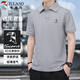 啄木鳥(niǎo)（TUCANO）短袖t恤男士純色商務(wù)休閑經(jīng)典polo打底衫百搭上衣男裝 淺灰 XL