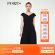 PORTS寶姿春夏新品女裝短袖中長(cháng)連衣裙LL8D310NWB011 黑色 L (8)
