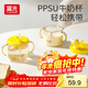 FGA富光兒童牛奶杯寶寶直飲帶手柄喝水杯帶刻度泡奶瓶PPSU學(xué)飲吸管杯