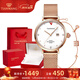 天王（TIAN WANG）手表女士米蘭帶機械表時(shí)尚簡(jiǎn)約防水國表情人節新年禮物送女友 【手鏈禮盒】紙飛機機械女表