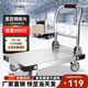 光環(huán)鋼板平板車(chē)小推車(chē)折疊便攜手推車(chē)四輪拉貨車(chē)倉庫拖車(chē)快遞搬運拉車(chē) 90*60廠(chǎng)家直降載800斤5寸灰膠輪