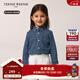 Teenie Weenie  Kids小熊童裝25春夏新款男女童寶寶長(cháng)袖牛仔襯衫 牛仔色 160 cm