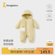 童泰（TONGTAI）嬰兒連體衣冬季純棉夾棉寶寶衣服新生兒連帽哈衣爬服黃色90cm