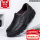 大腳骨高腳背寬腳掌男鞋休閑鞋寬胖腳加肥加寬運動(dòng)鞋特大碼50碼真皮大碼休閑爸爸皮鞋男加大胖子肥佬穿的 黑色 43