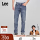 Lee商場(chǎng)同款24秋冬新品726標準中腰直腳101+中淺藍直筒男牛仔褲潮 中淺藍色 31