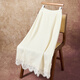 塔馳密司（touchmiss）優(yōu)雅氣質(zhì)針織半身裙冬a字蕾絲直筒開(kāi)叉包臀裙 米白色 均碼 90-135斤